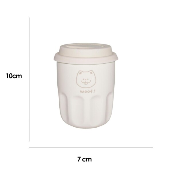 Vaso cerámica animales 290ml beige