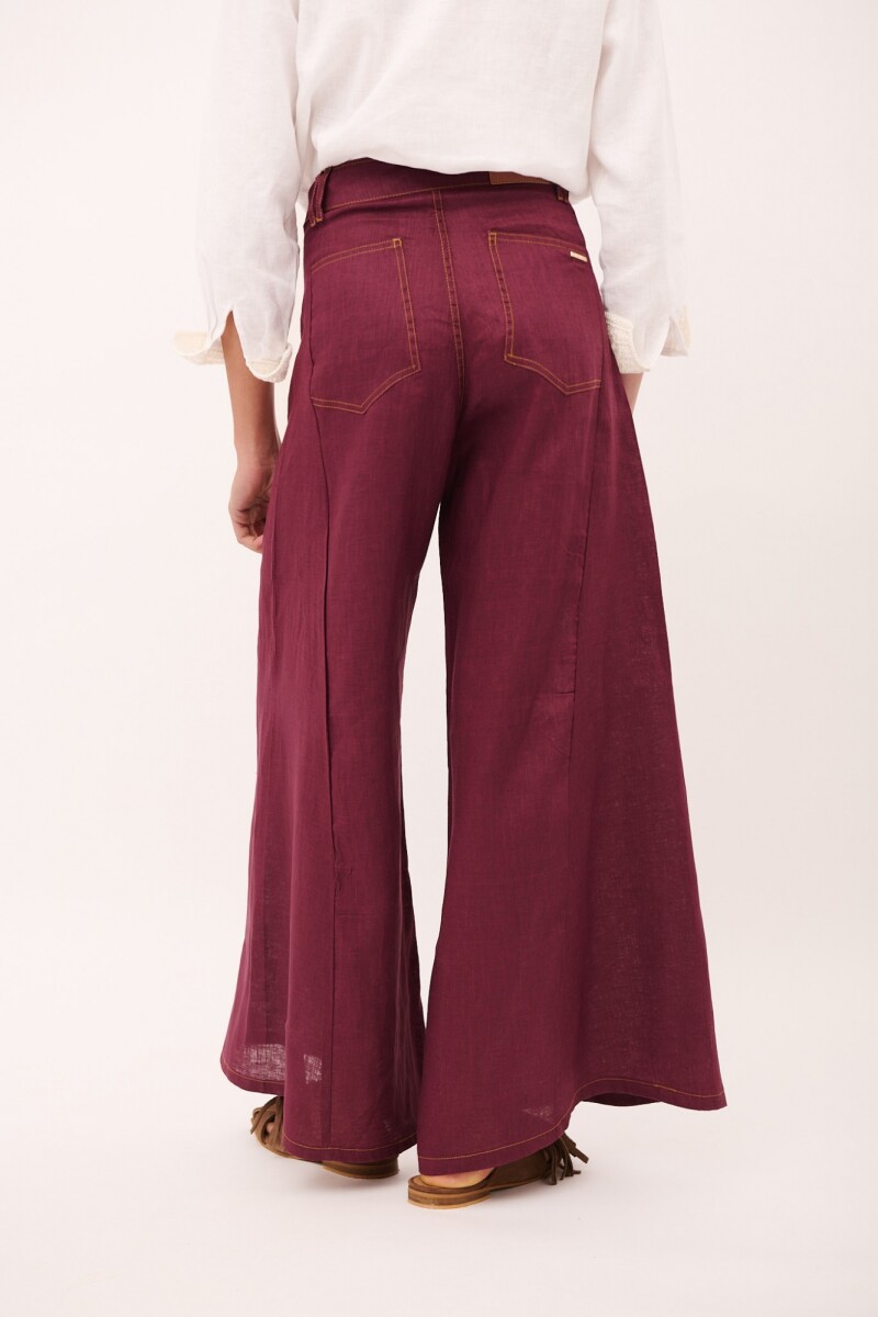 PANTALON WIDE XL LINEN SS26 Pre Venta Uva