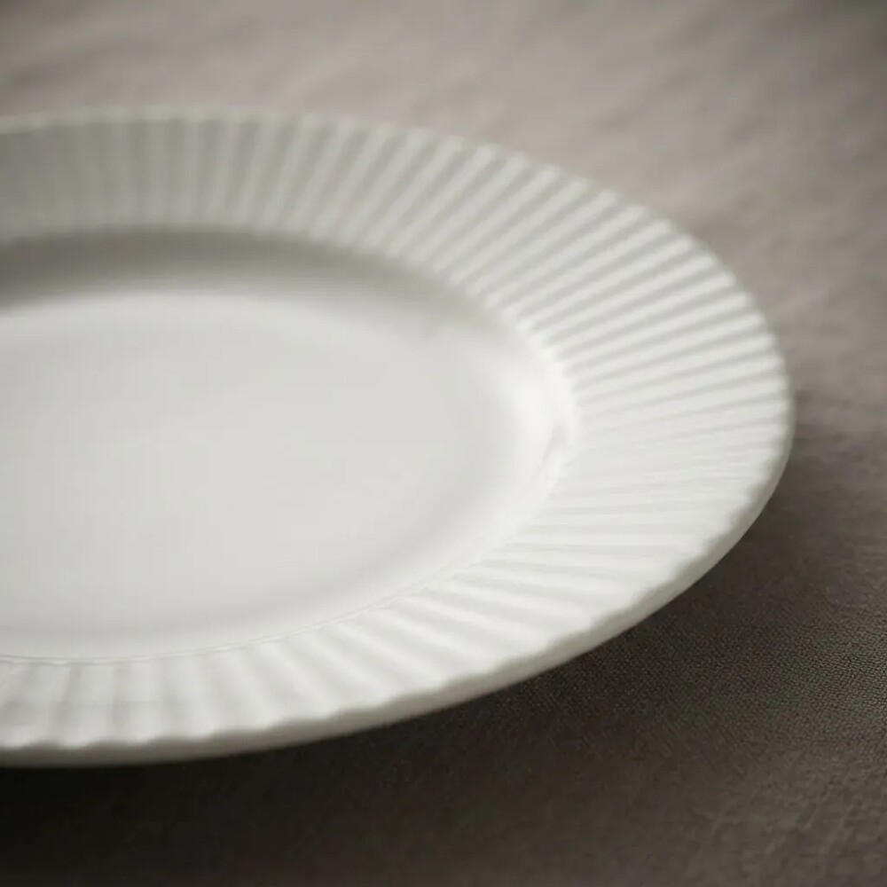 Plato postre Blanco canele 18 cm BIONA Plato postre Blanco canele 18 cm BIONA