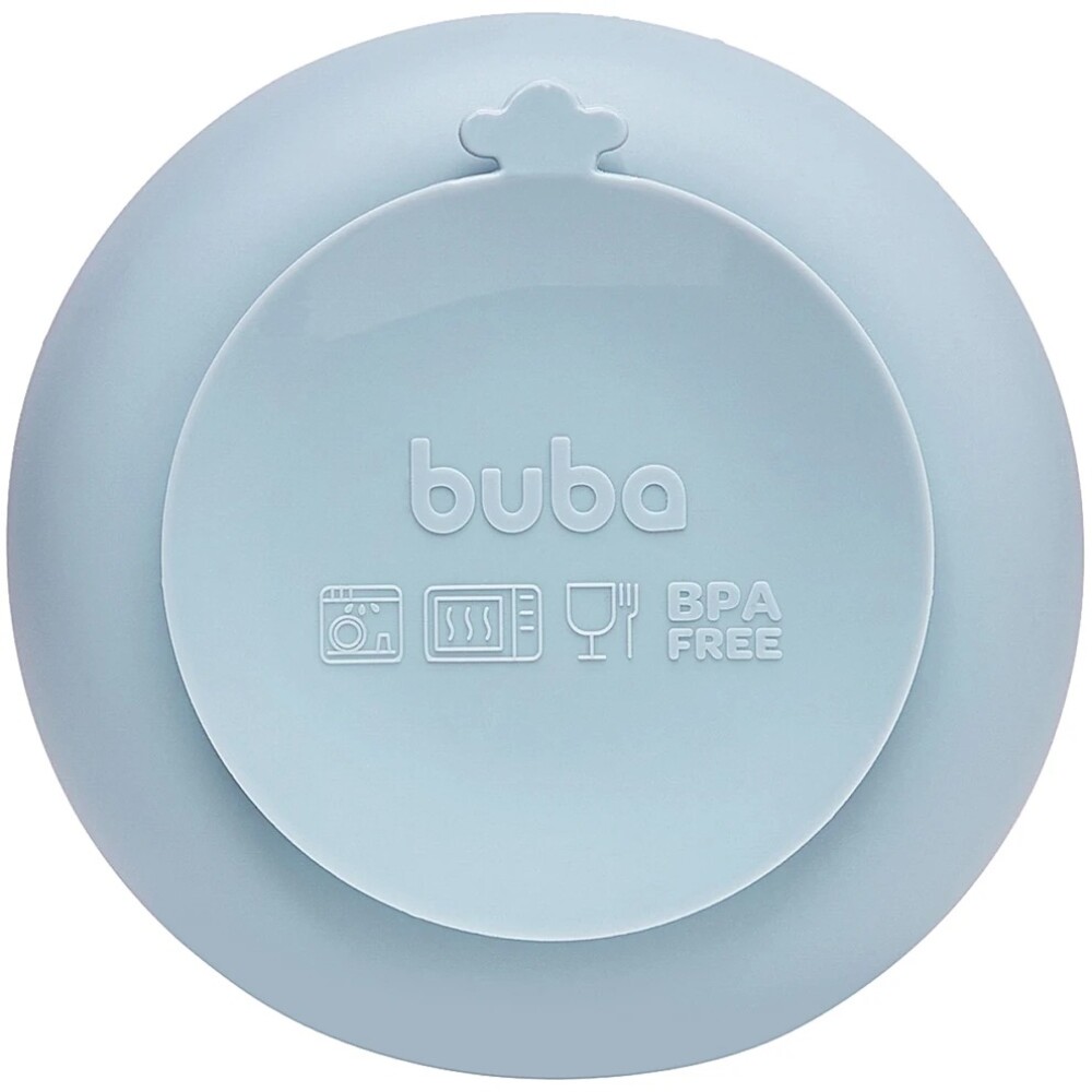 Bowl con ventosa silicona BUBA cloudy celeste