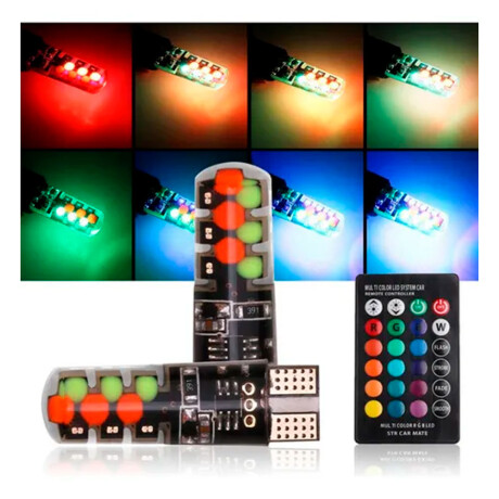 LAMPARA - LAMPARA LED T10 RGB C/CONTROL 12V - LAMPARA - LAMPARA LED T10 RGB C/CONTROL 12V -