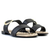 Sandalias Beira Rio baja doble tira ancha y hebilla de Mujer - 8350.351-20980 Negro