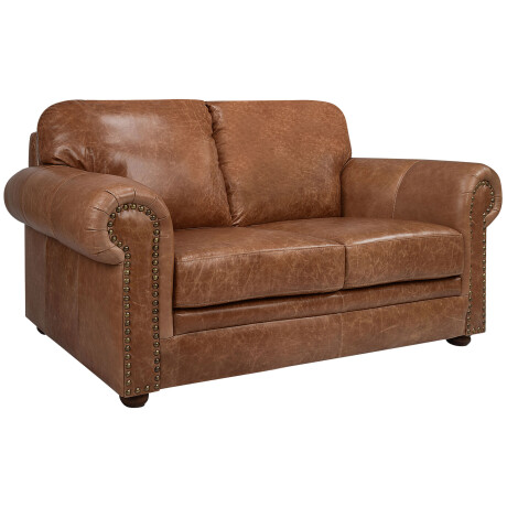 SILLÓN 2 CUERPOS CUERO-100-NATURAL MARRON DICKSON CHOC.