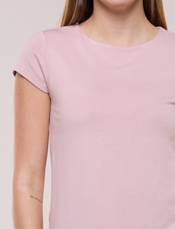 Remera Basica Manga Corta ROSA