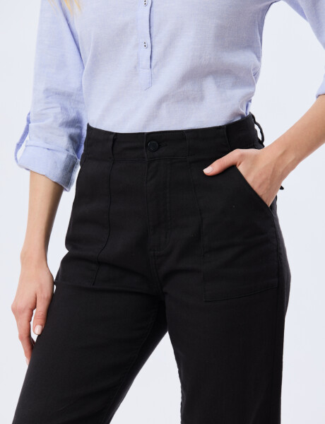 PANTALÓN DE GABARDINA Negro