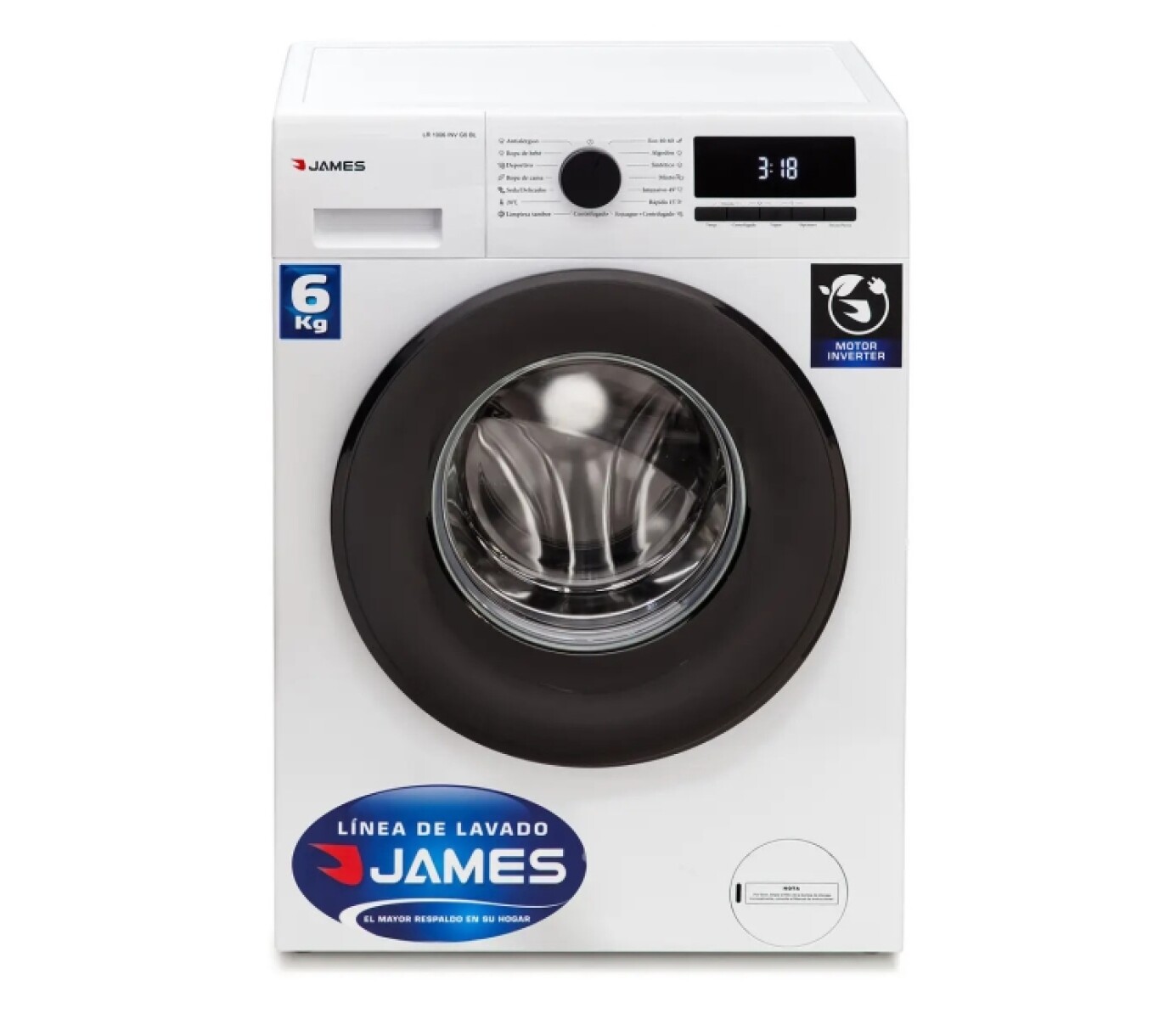 Lavarropas James Lr1006 G6 Inverter Nuevo 