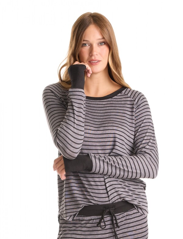 Pijama Con Pantalon NEGRO/GRIS