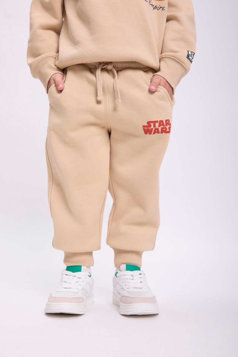 Pantalón deportivo jogger - Beige 