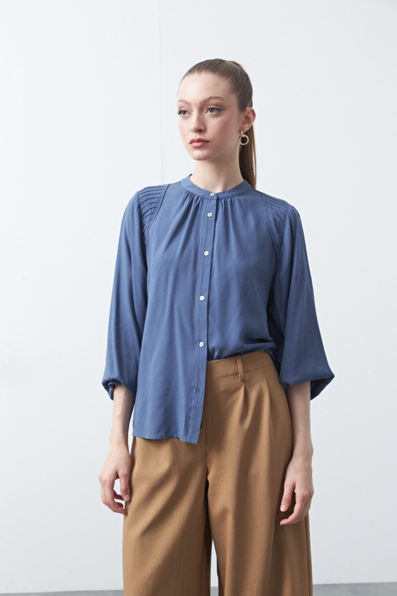 CAMISA ONA Azul Grisaceo