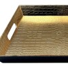 Bandeja Rectangular Metalizada con Asas N/a