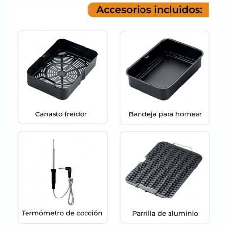 Freidora De Aire Grill HOGARON HGAF6G 2400W Capacidad 6L Display LED Táctil Visor De Cocción Sin Aceite Con Accesorios Freidora De Aire Grill HOGARON HGAF6G 2400W Capacidad 6L Display LED Táctil Visor De Cocción Sin Aceite Con Accesorios