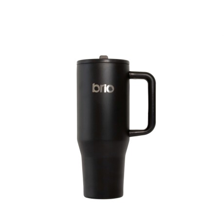 Vaso Térmico Brio Con Tapa Y Sorbito 1200 Ml Negro