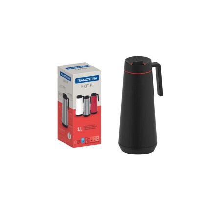 TERMO JARRA TERMICA 1L ACERO INOXIDABLE TRAMONTINA NEGRO