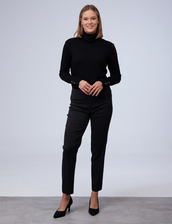 Pantalon Bordado NEGRO/BLANCO