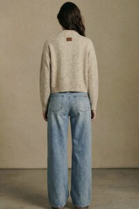 Cardigan Bouttonne Beige Melange