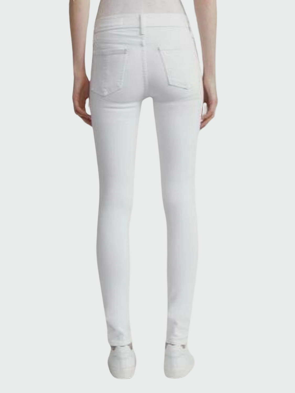 Jean skinny elastizado con bolsillos, Blanc Blanco