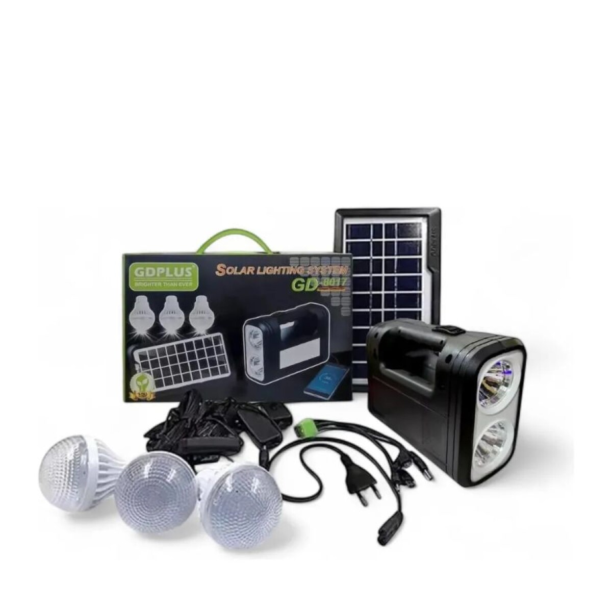 Kit De Iluminación Panel Solar Batería Recargable 