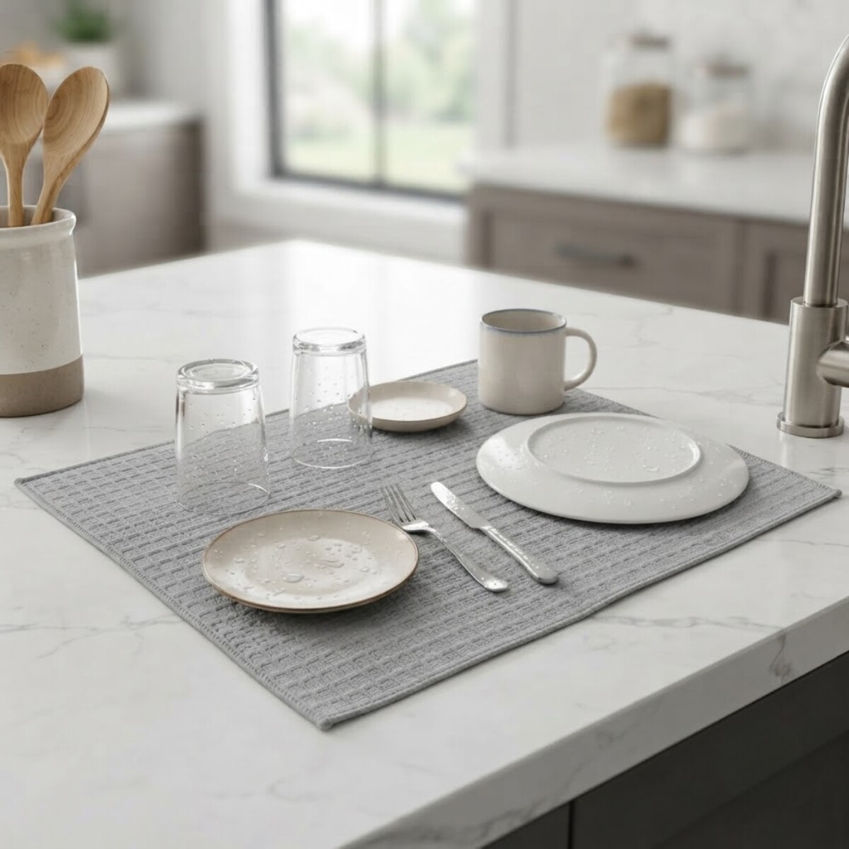 Escurre mat de microfibra 38x50 cm - GRIS 