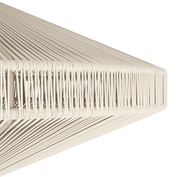 Lámpara colgante E27 semi cerrado con cuerda beige EG6232