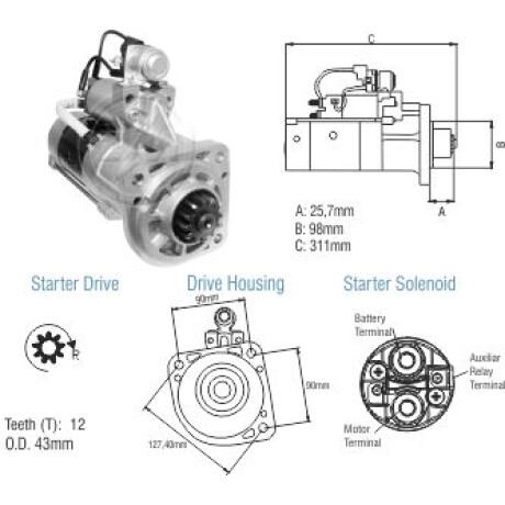 ARRANQUE VOLKSWAGEN 13180 15180 17240 260 VOLVO VM 210 310 MWM 24V 12D ZM ARRANQUE VOLKSWAGEN 13180 15180 17240 260 VOLVO VM 210 310 MWM 24V 12D ZM