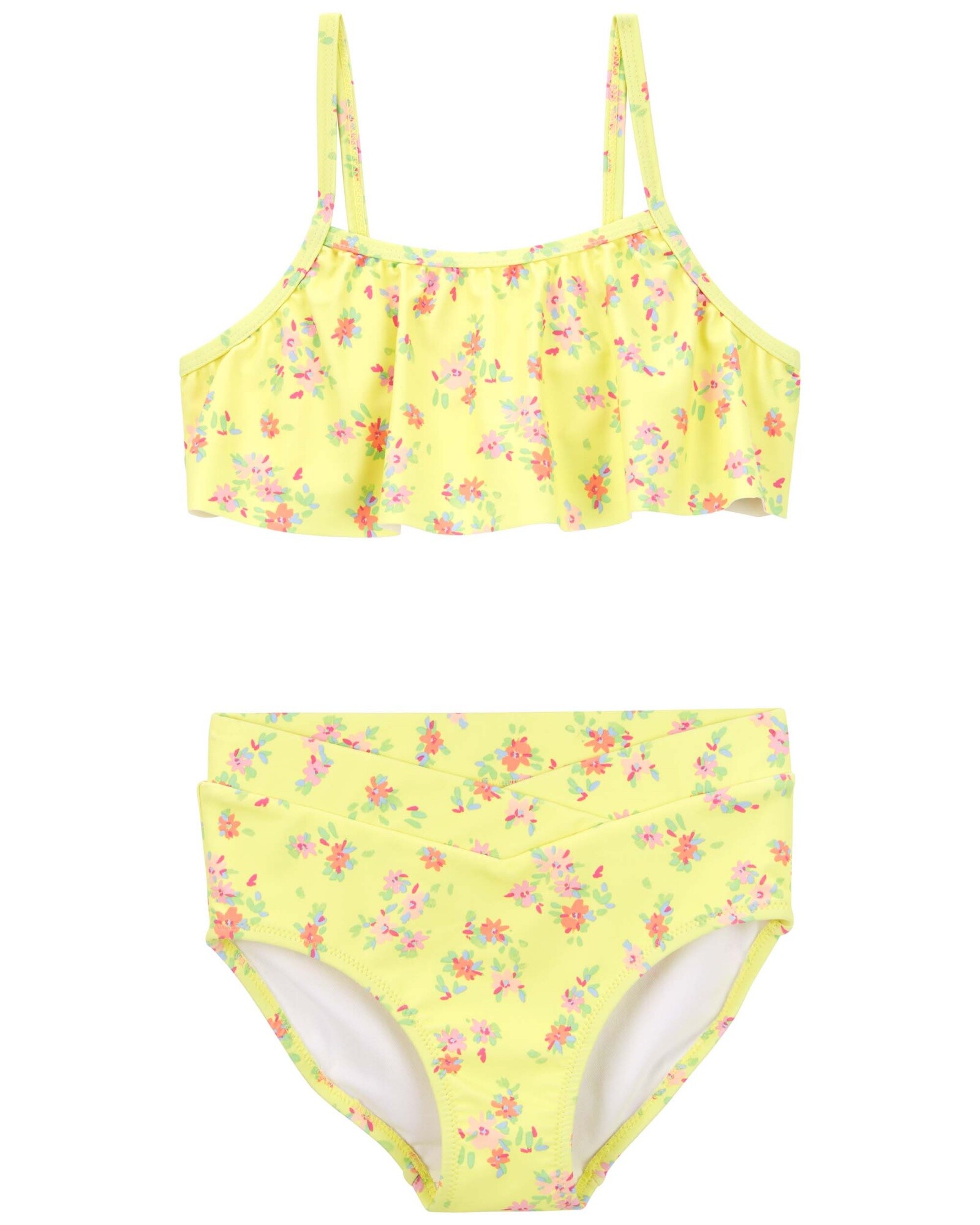 Traje de baño dos piezas con UPF 50+ diseño floral Sin color