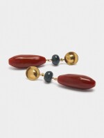 Pendientes Largos Con Piedras multicolor
