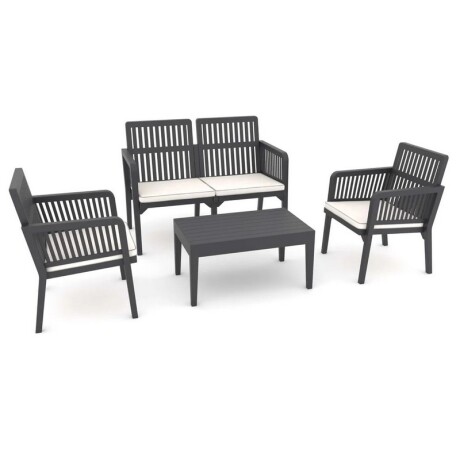 SET 4 PIEZAS EXTERIOR LIZBON 2 SEATER ANTHRACITE SET 4 PIEZAS EXTERIOR LIZBON 2 SEATER ANTHRACITE