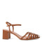 Sandalias de Mujer Miss Carol con Taco Marrón Caramelo