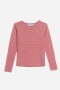 Remera m/l a rayas ROJO