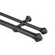 Barrote cortina metal Eurometal DUO 2,0m + 2 soportes GRIS OSCURO