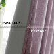 Cortina 2 Paños 140 X 220 Cm Textura Lino Blackout Violeta