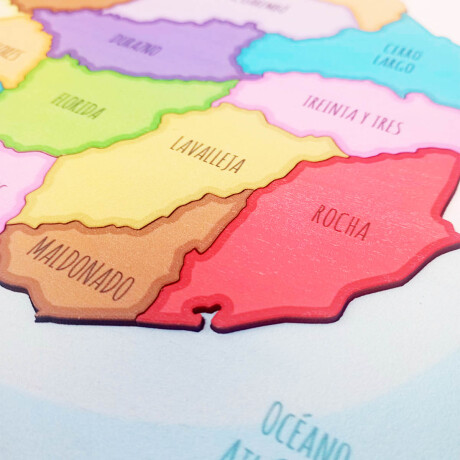 Puzzle Madera Mapa Uruguay 28x25cm Rompecabezas 19p Jug001106-uy