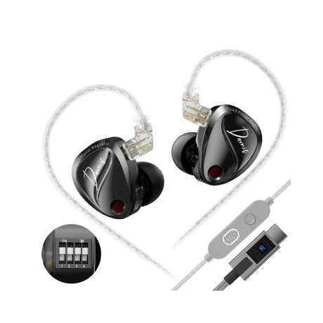 Auriculares Kz Duonic-bass Usb-c Con Microfono Y Switch Auriculares Kz Duonic-bass Usb-c Con Microfono Y Switch