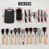 Set de 19 Utensilios para Cocina Silicona Antiadherente IMBACK Negro Set de 19 Utensilios para Cocina Silicona Antiadherente IMBACK Negro