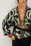 Kimono Jacquard Wild Lurex Verde