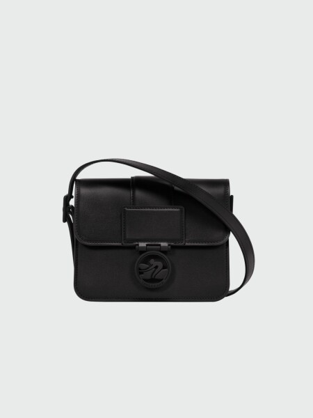 Longchamp -Cartera de cuero con solapa, Box-trot Negro