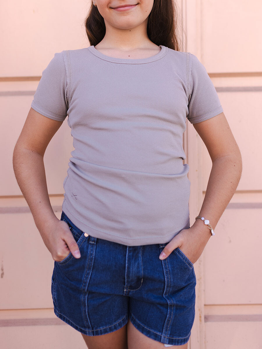 TOP CASSEY TEEN DIXIE - Gris Claro 