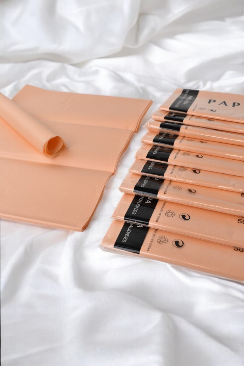 Pack x 10 - Papel seda 50 x 66 cm - SALMON 
