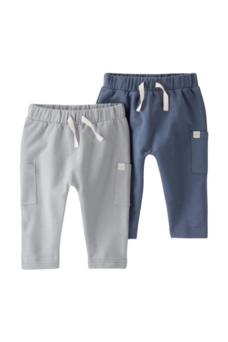 Pack dos pantalones deportivos de algodón orgánico Sin color