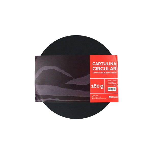 Cartulina Circular Negro Única