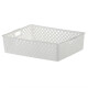 Set x3 Cesto organizador Quadratta calado G BLANCO
