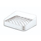 Set Dispensador de jabón 350 ml + Porta jabón TRANSPARENTE