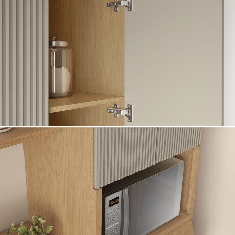 Armario de Cocina 4 Puertas 1 Cajón 70 cm – Línea Simone Mendes GAMAS DE BEIGE