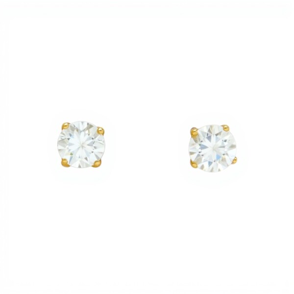 Caravanas Solitario oro- Oro bajo - Zirconia - CA8174 conpiedra