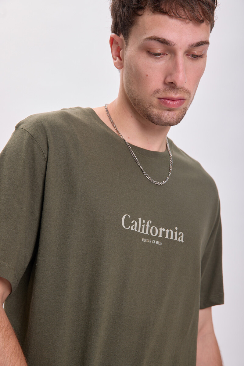 Remera estampa California Verde
