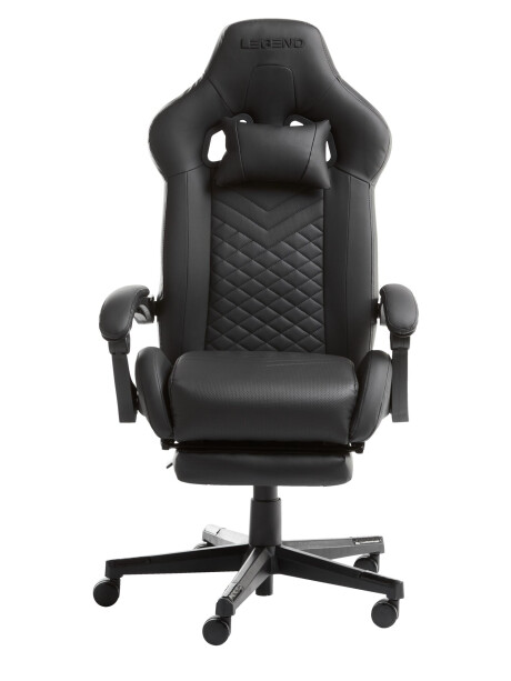 Silla gaming HALLUM con apoya pies negro Silla gaming HALLUM con apoya pies negro