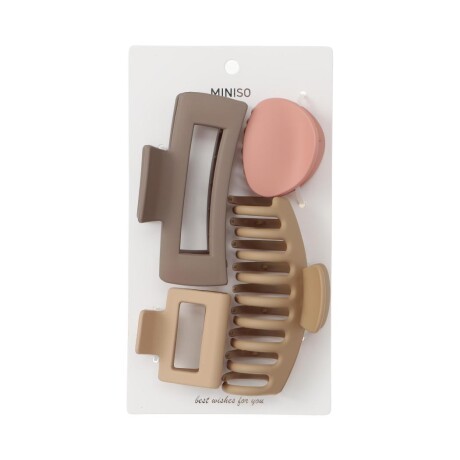 Set pinzas 4pcs marron