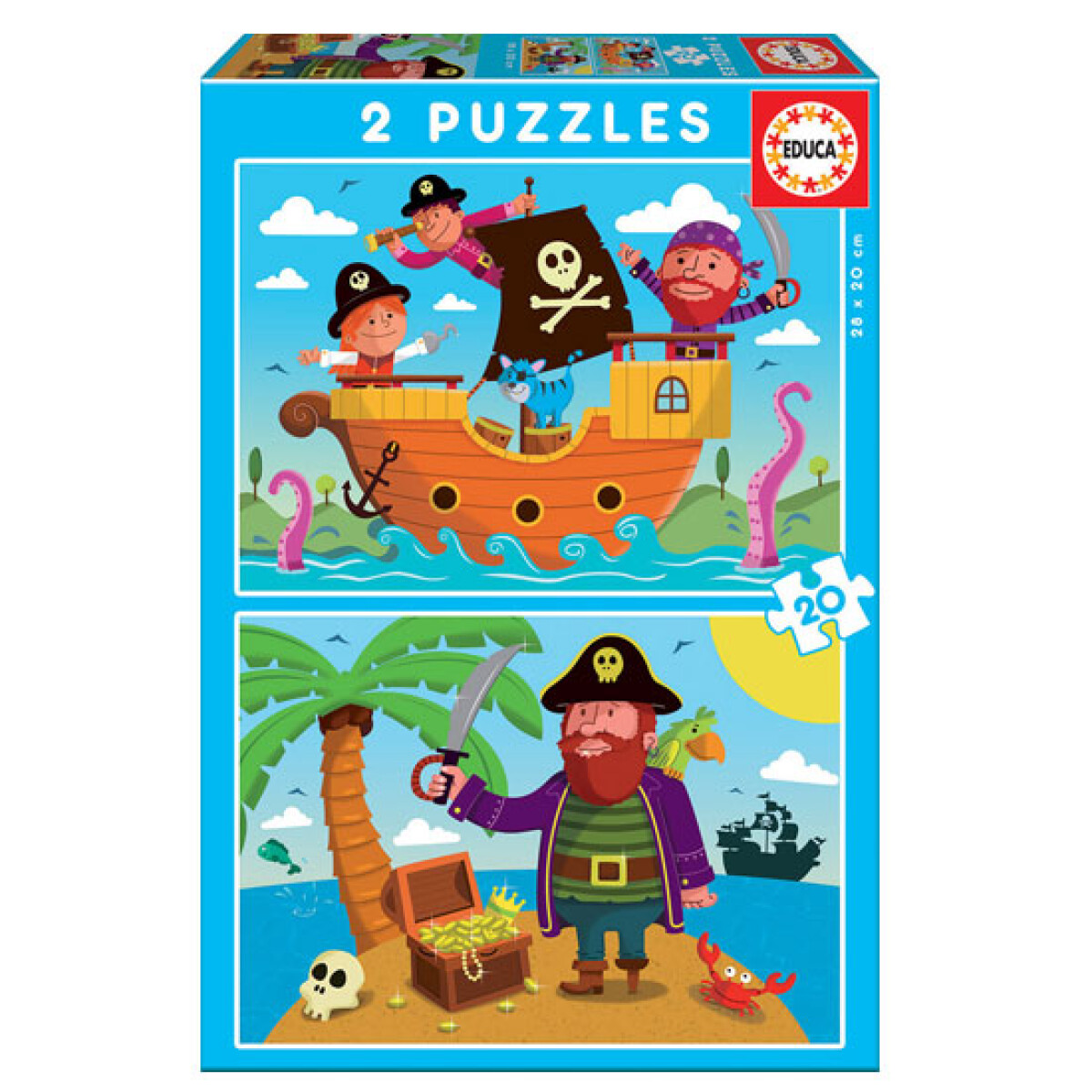 2 divertidos puzzle de pirata 