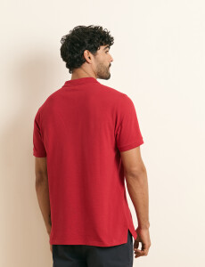 520752 REMERA HARRINGTON LABEL Rojo Oscuro