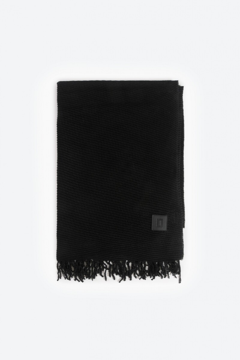 Pashmina plisada negro